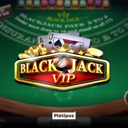 Blackjack VIP slot logo by Platipus at Pistolo